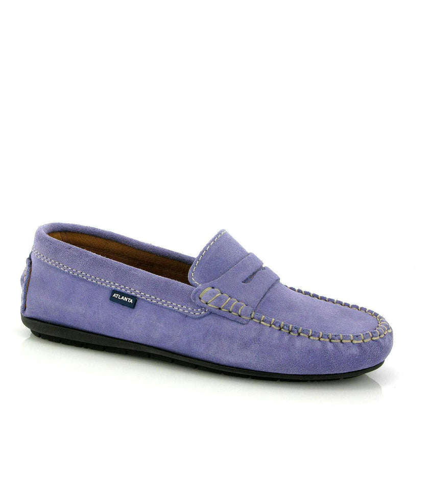 Penny Moccasins In Suede Leather, Violet