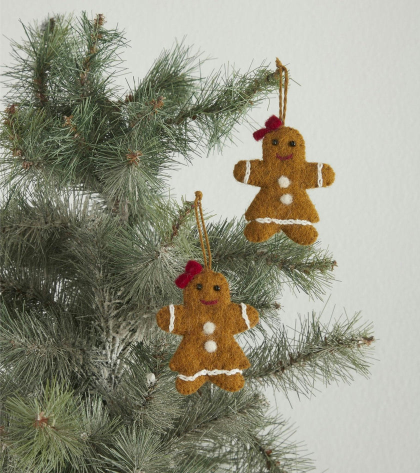 24 Piece Set- Iconic Christmas Mini Tabletop Tree Set- Hand Felted Wool
