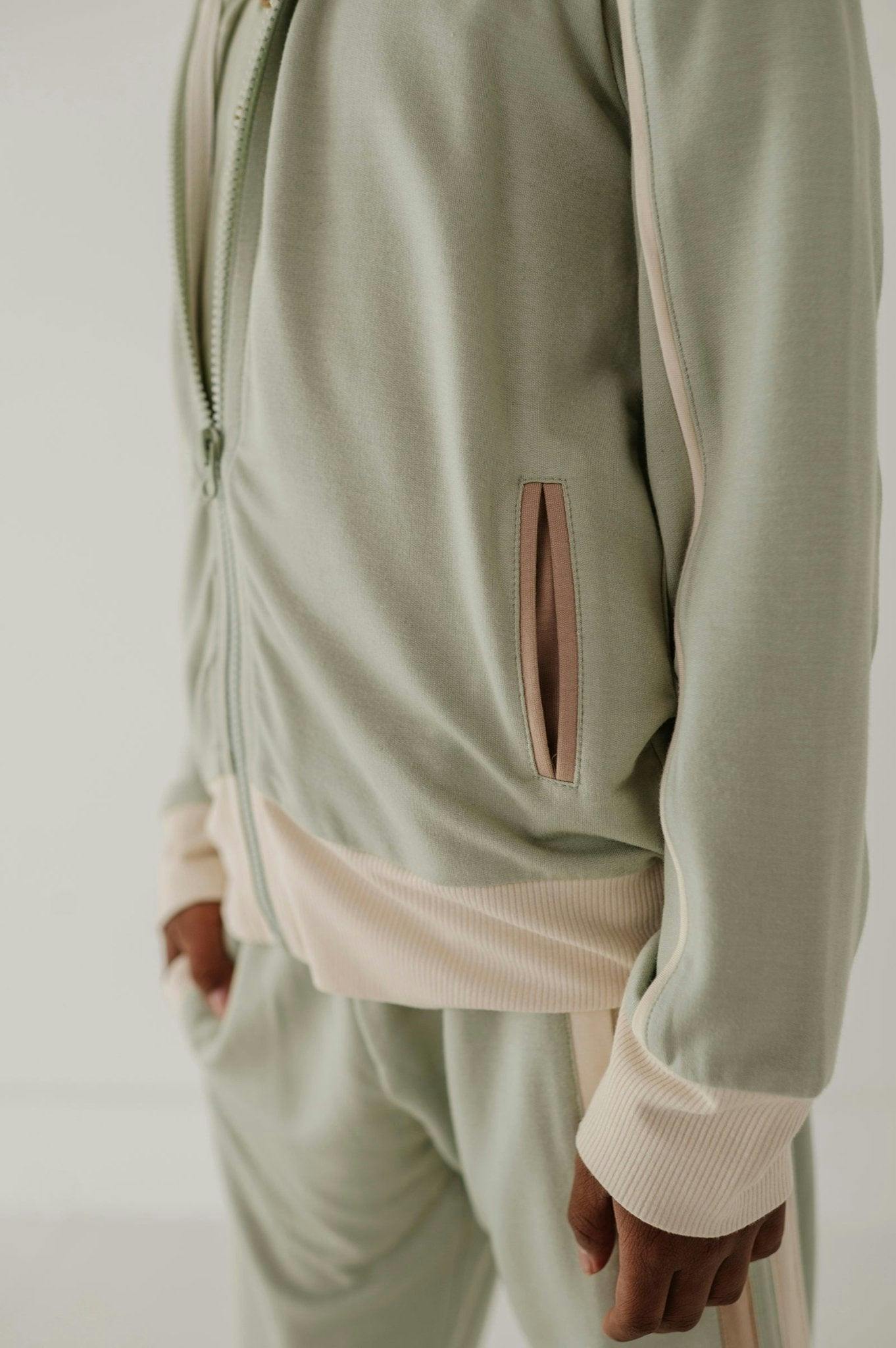 Track Zip Front Jacket Desert Sage