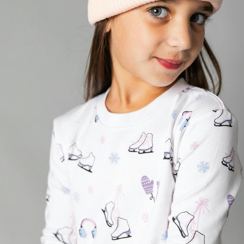 The Organic Long Sleeve Pajama Set [Figure Skating]