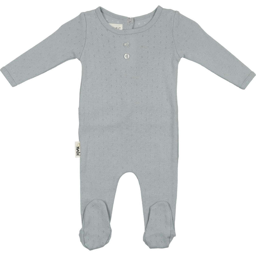 Simple Pointelle Footie and Beanie Set