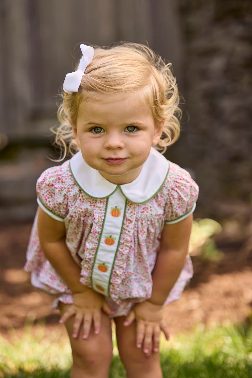 Ruffled Sally Bloomer Set - Pumpkins