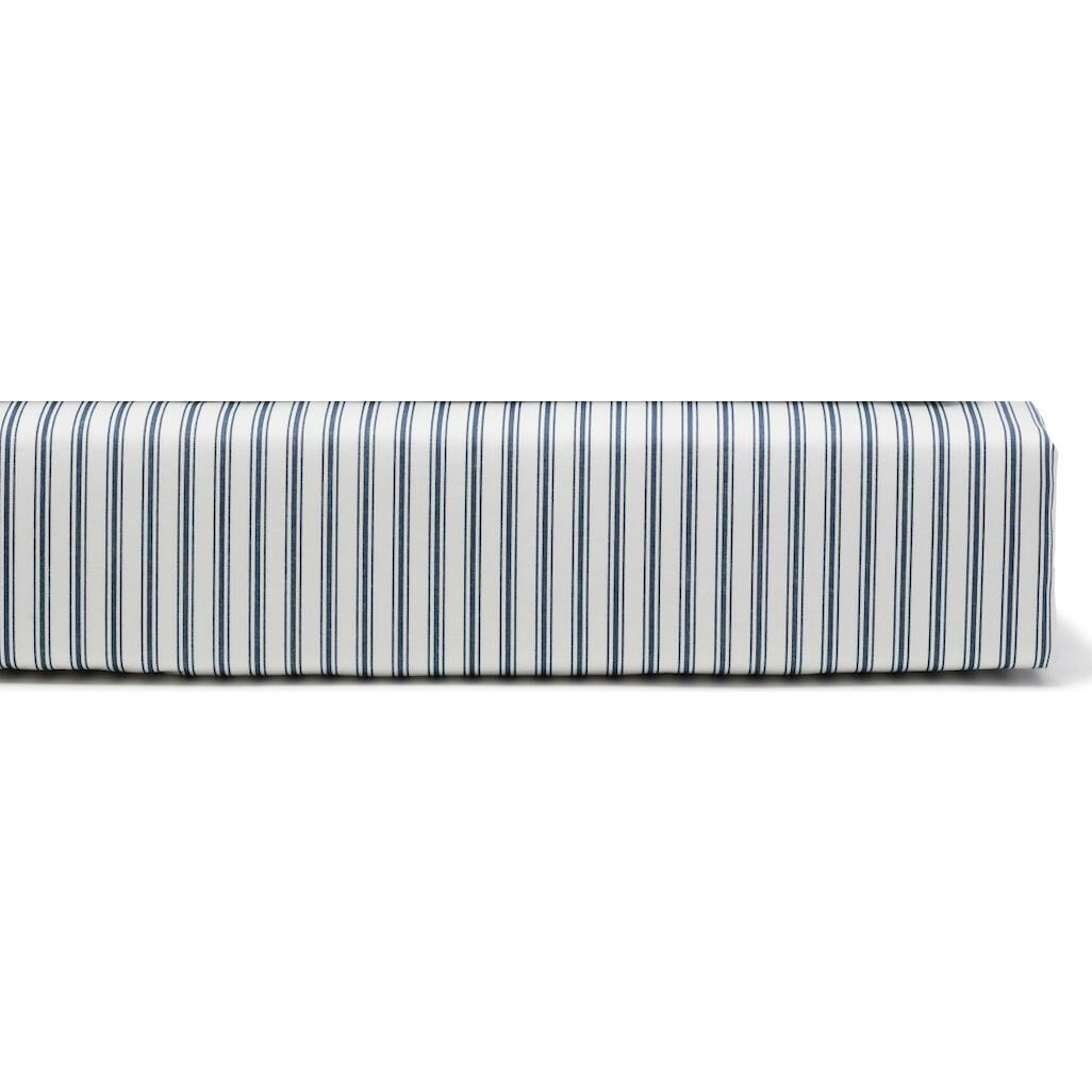 Luxe Premium Percale Bed Sheets in Navy French Ticking