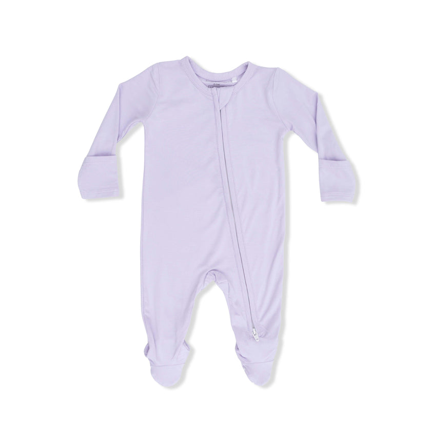 Solid Orchid Petal - 2 Way Zipper Footie