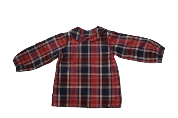 Plaid peter pan shirt