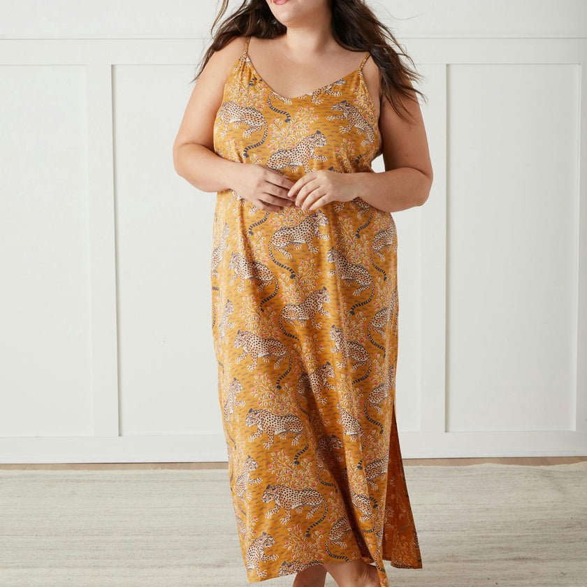 Bagheera - Eco Satin Chic to Sleep Nightie - Tobacco