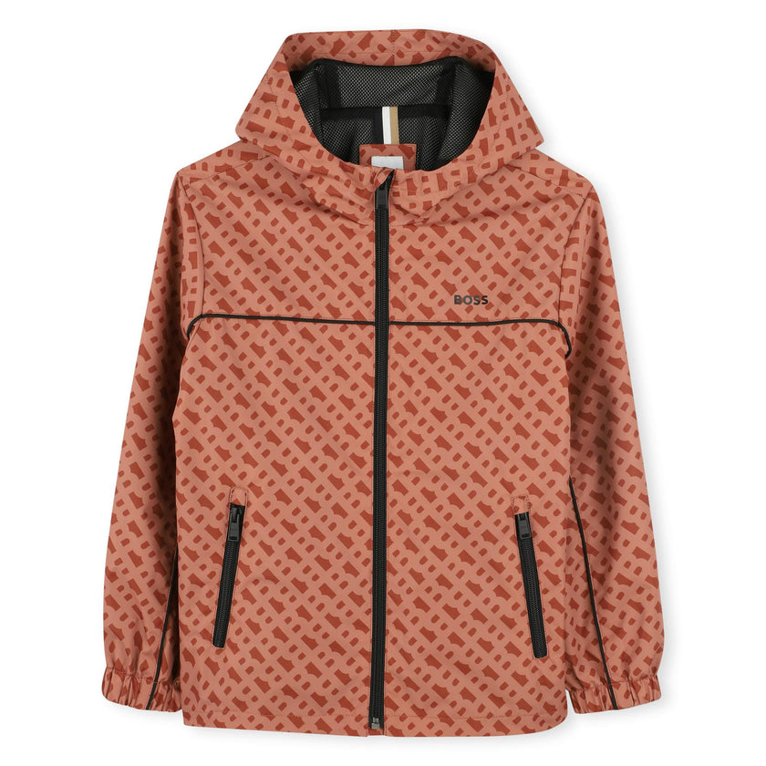 Chocolate Brown Hooded Windbreaker