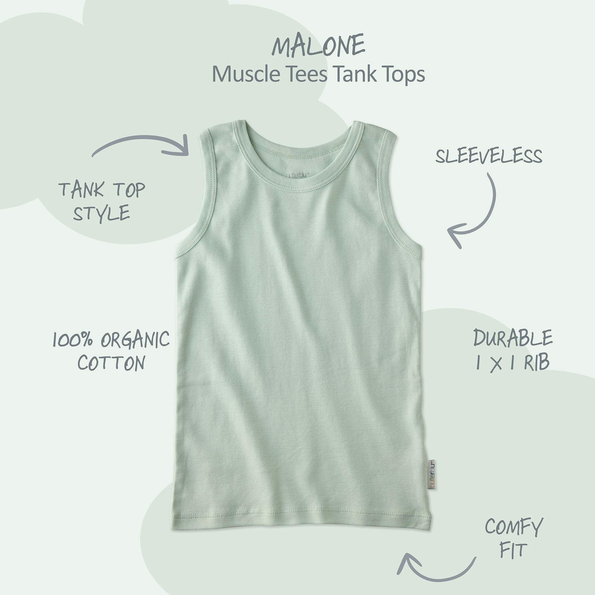 MALONE 5-Pack Toddler Tank Top Undershirts