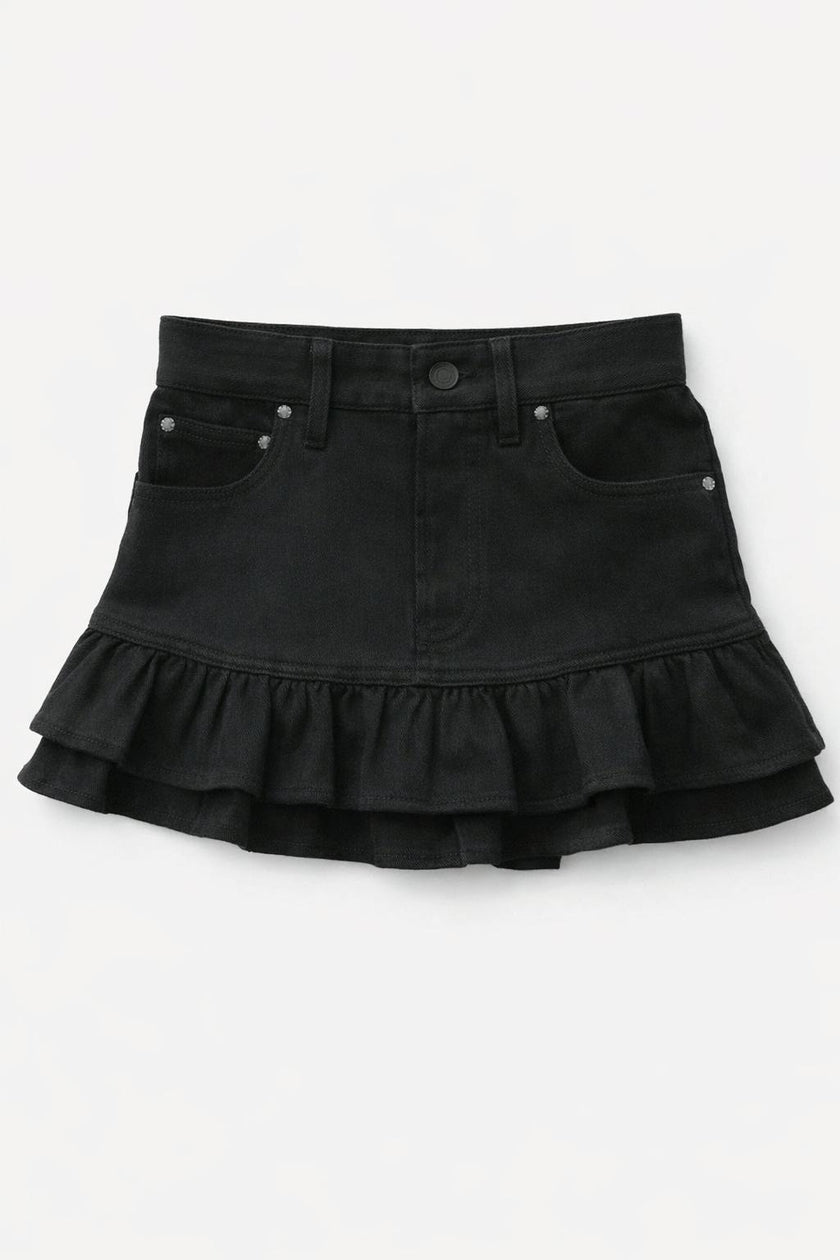 Denim Skirt Black