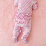 Ms. Kelly Picot Footie Ruffled Zippered One Piece