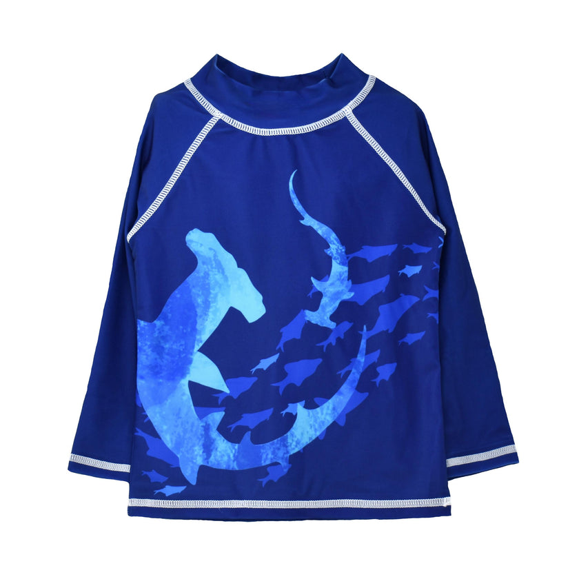 UPF 50+ Graphic Rash Guard Swim Top - F