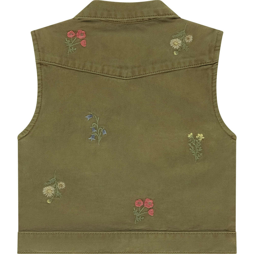 Embroidered Flower Vest