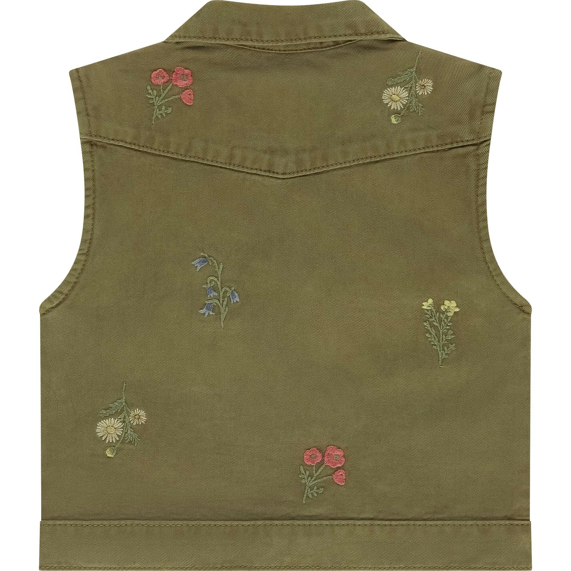 Embroidered Flower Vest