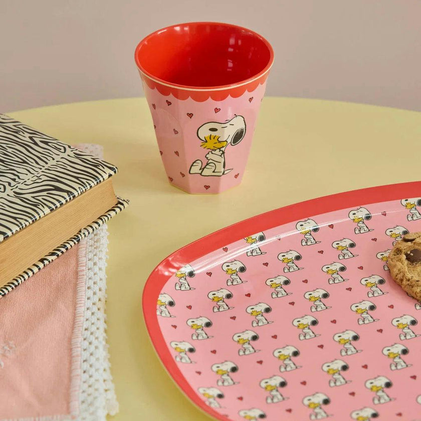Melamine Cup with Snoopy Print - Medium - Pink - 8.45 oz -
