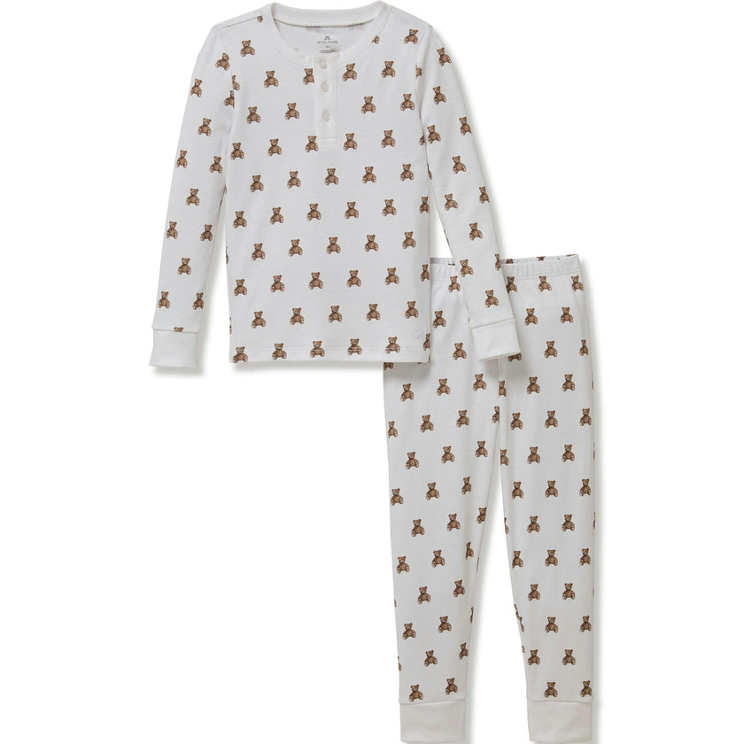 Kid's Pima Snug Fit Pajama Set in Teddy Tales