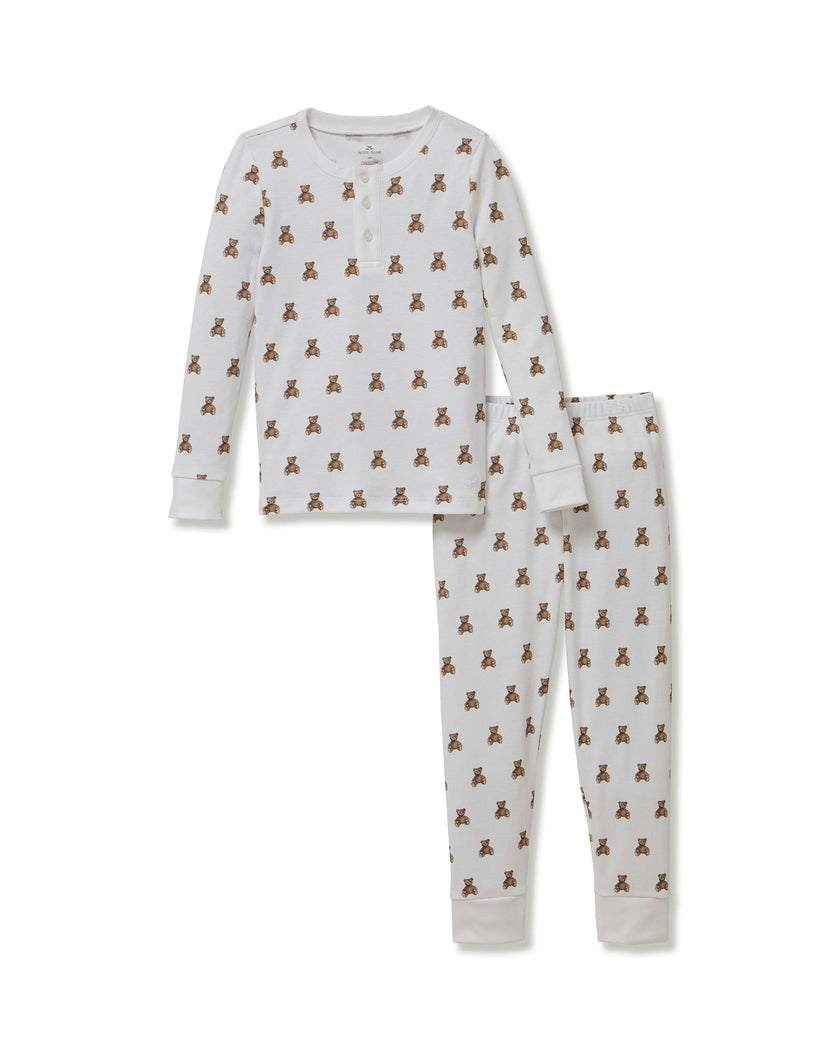 Kid's Pima Snug Fit Pajama Set in Teddy Tales