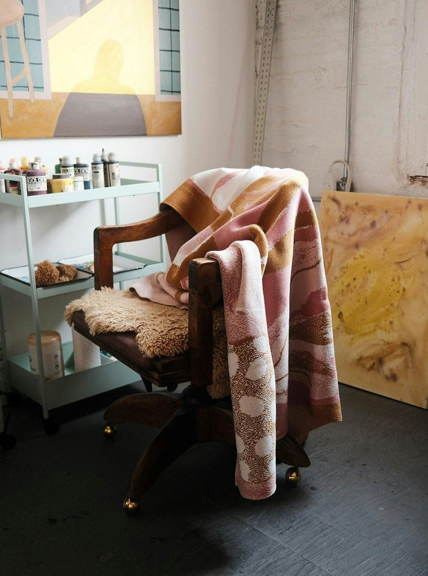 House Plants Knit Blanket
