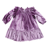 Girls Harper Dress - Lavender Velour