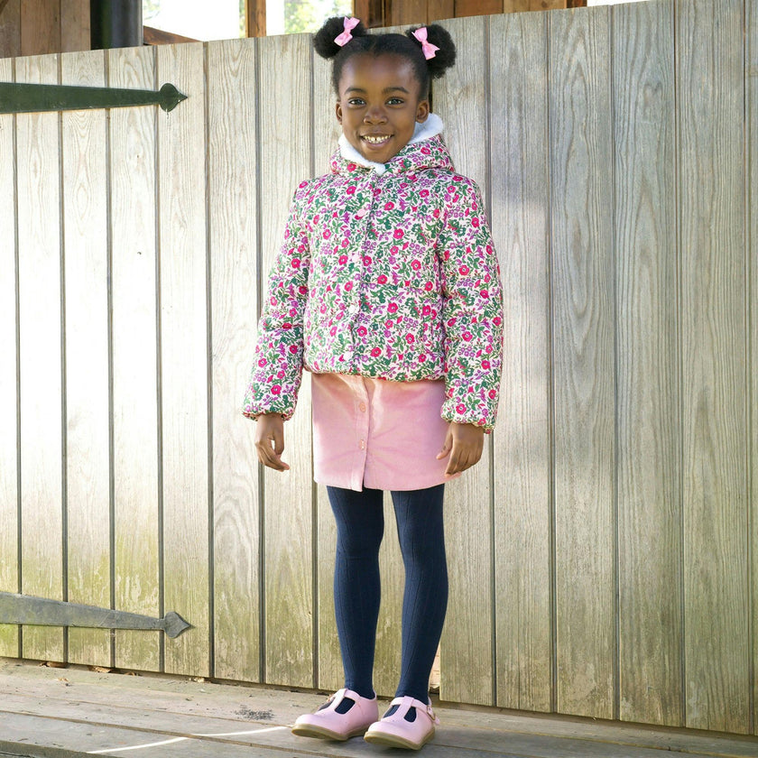 Floral Hooded Puffer Jacket