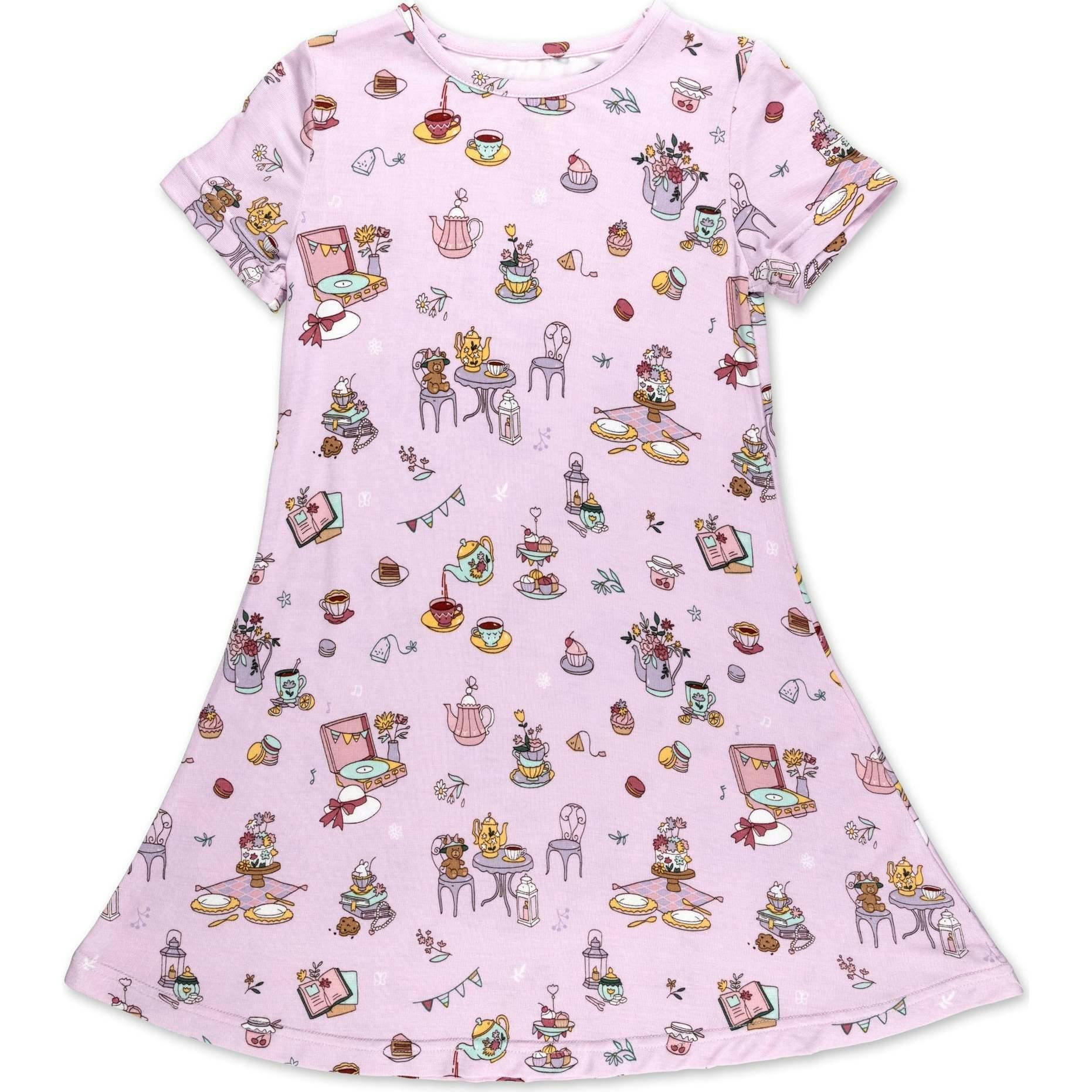 Tea Party Girls' Short Sleeve Dress