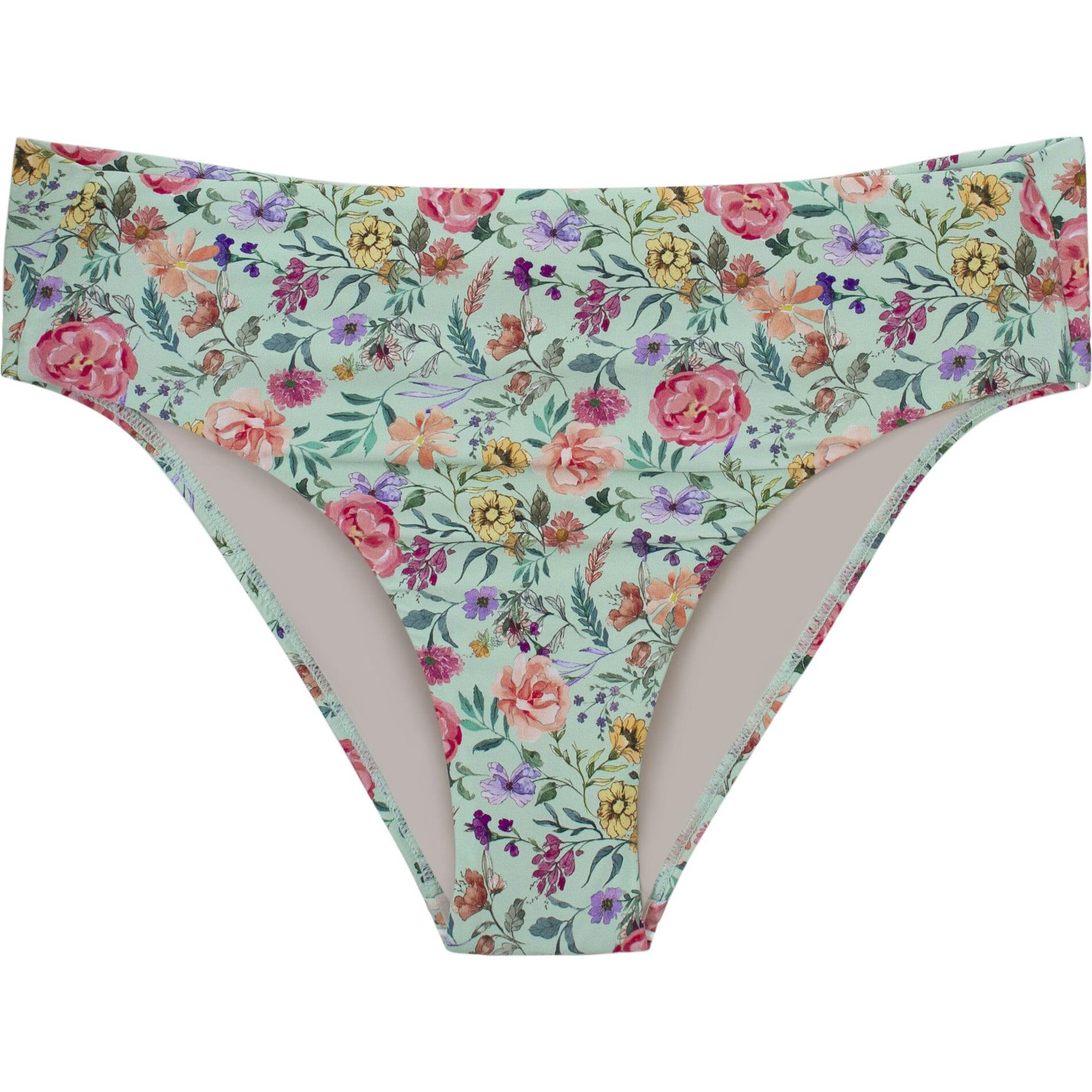 Women'S Knot Back High Waist, Florals