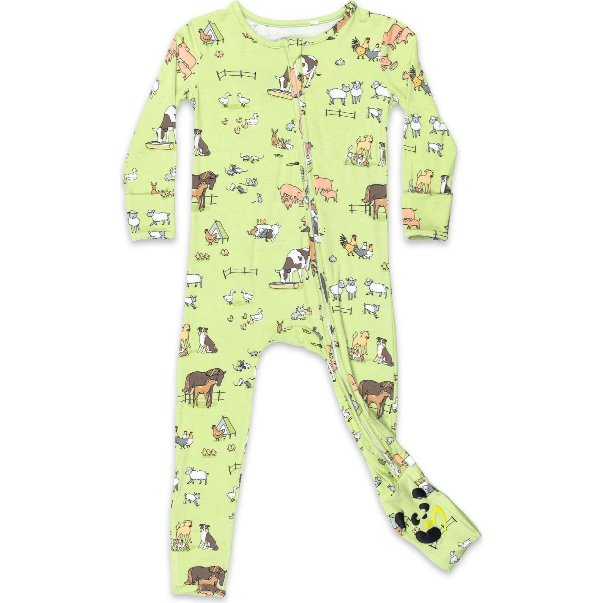 Farm Animals Bamboo Convertible Footie