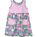 UPF 50+ Dahlia Sleeveless Tee Dress w/ Pockets