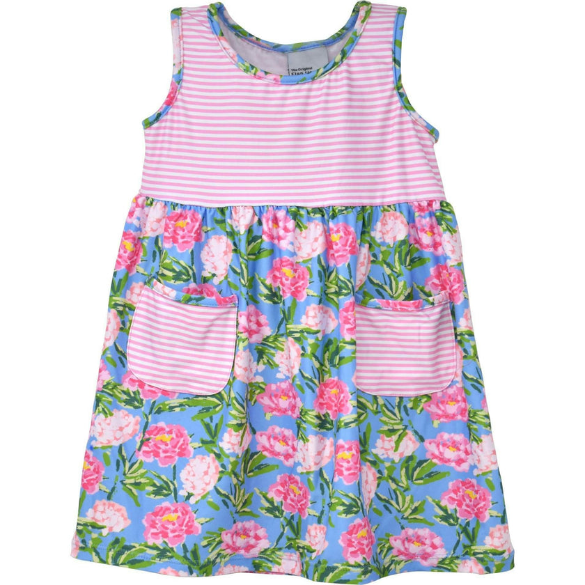 UPF 50+ Dahlia Sleeveless Tee Dress w/ Pockets