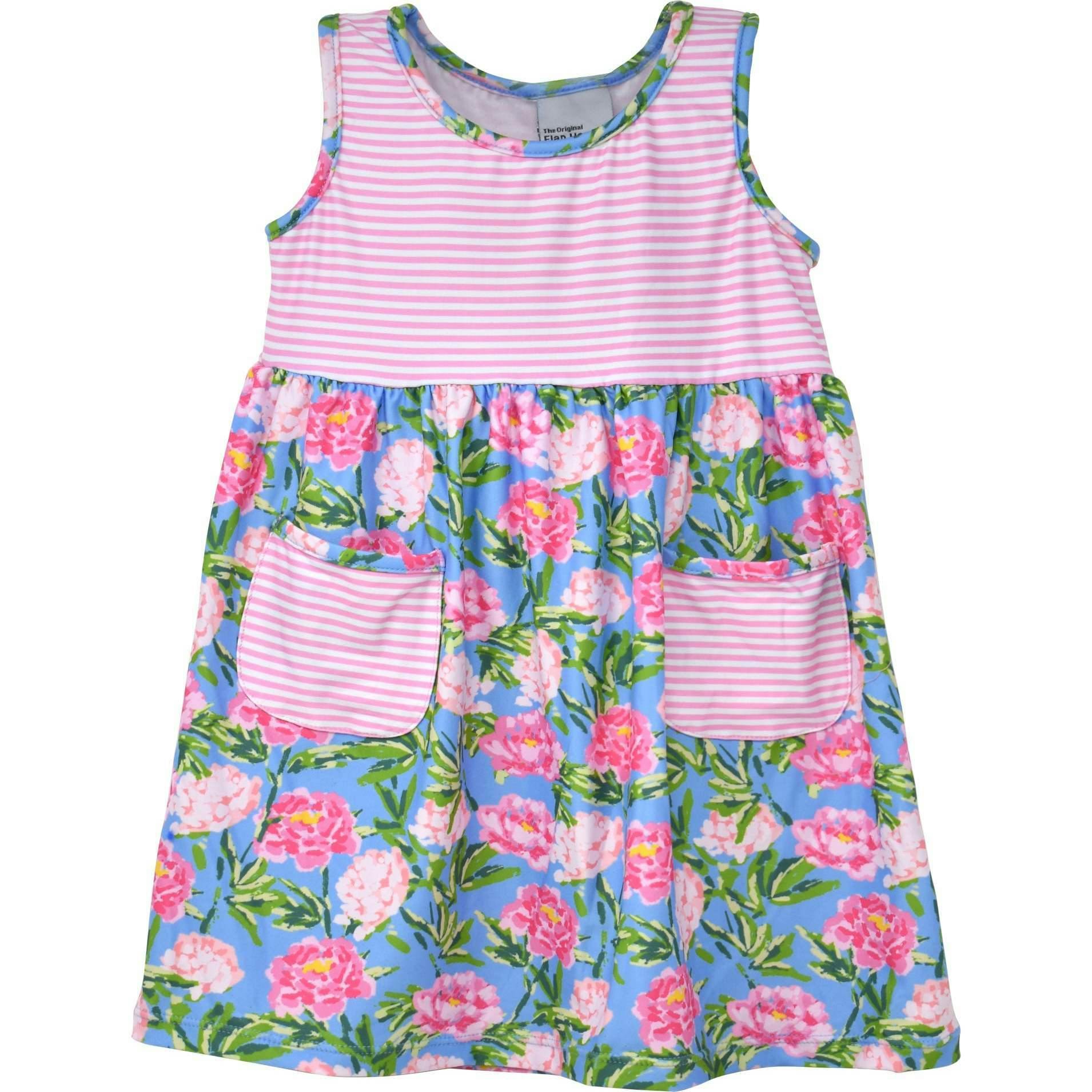 UPF 50+ Dahlia Sleeveless Tee Dress w/ Pockets