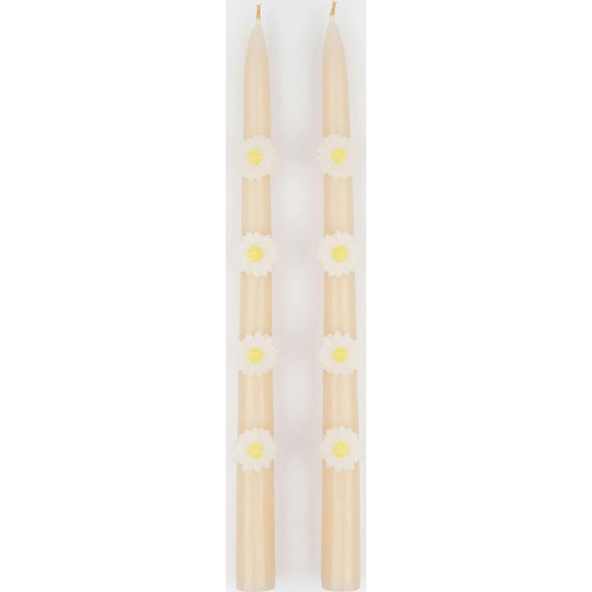 Pink Daisy Taper Candles