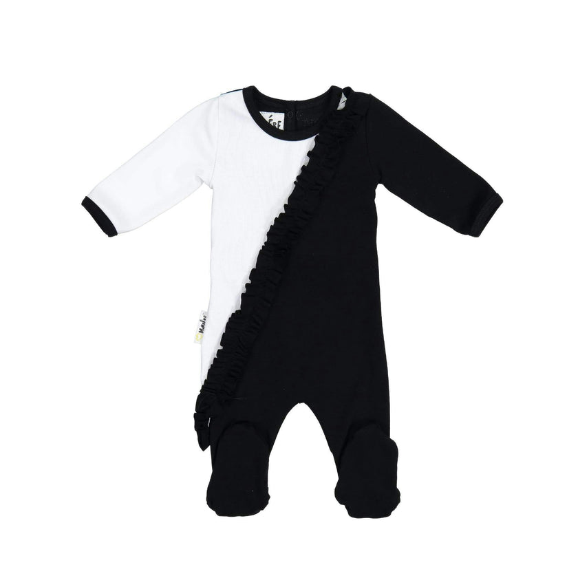 Diagonal Ruffle Footie