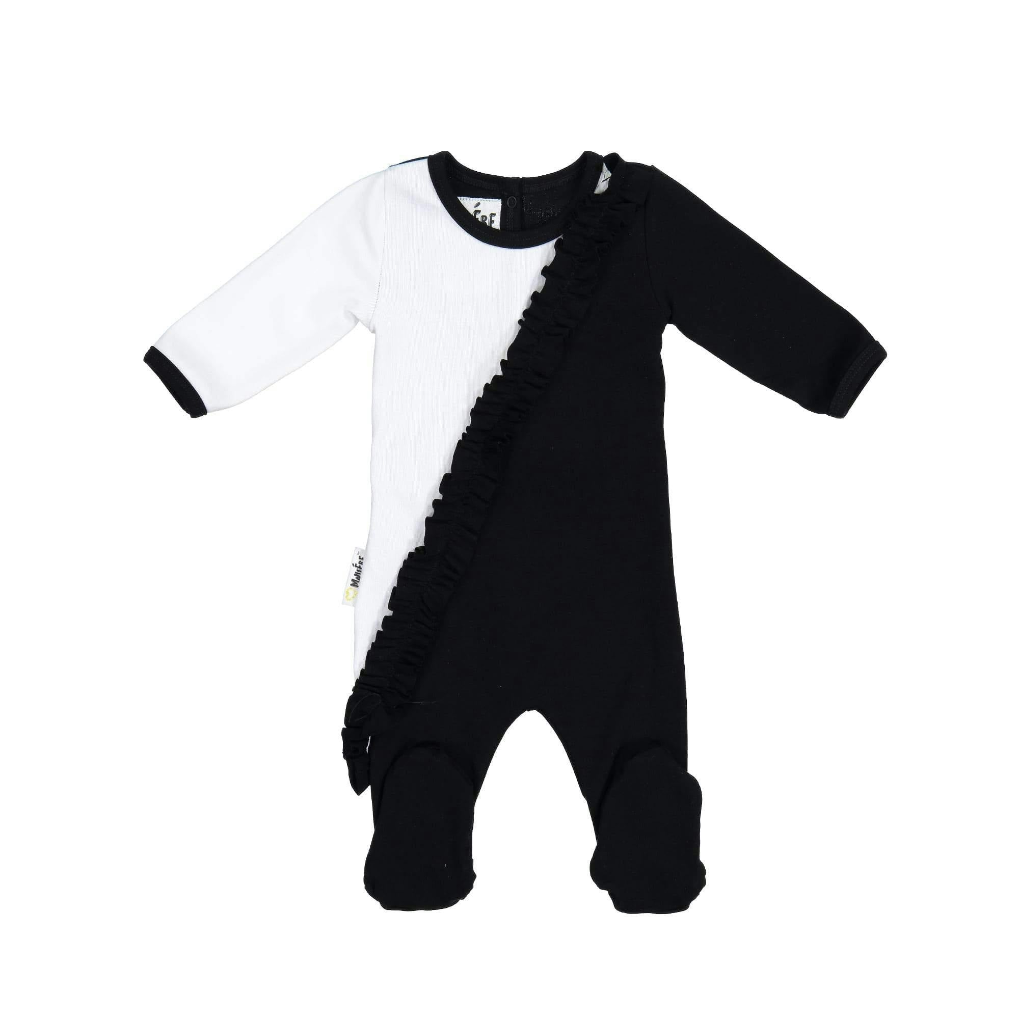 Diagonal Ruffle Footie