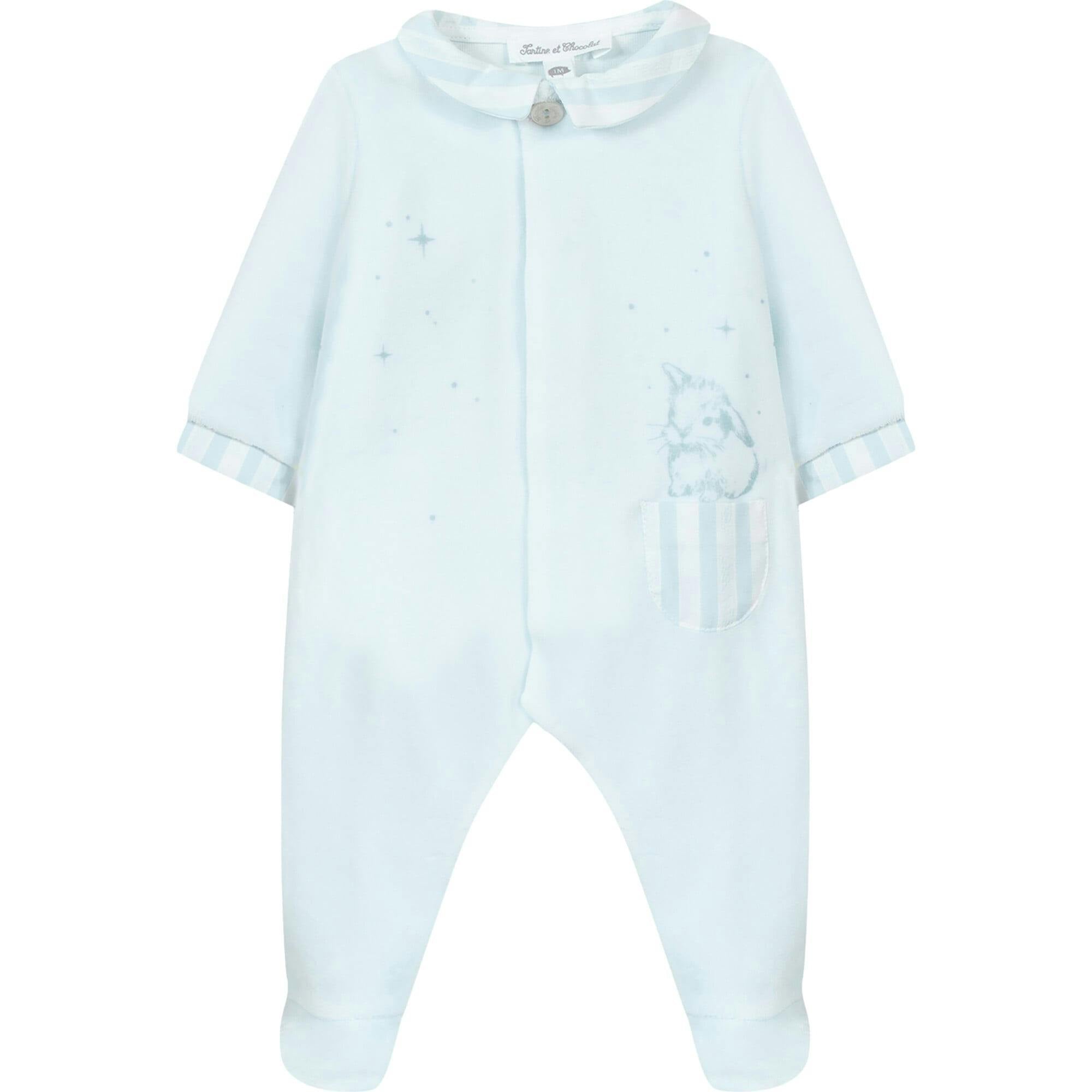 TARTINE ET CHOCOLAT Bunny Pocket Footed Pajamas