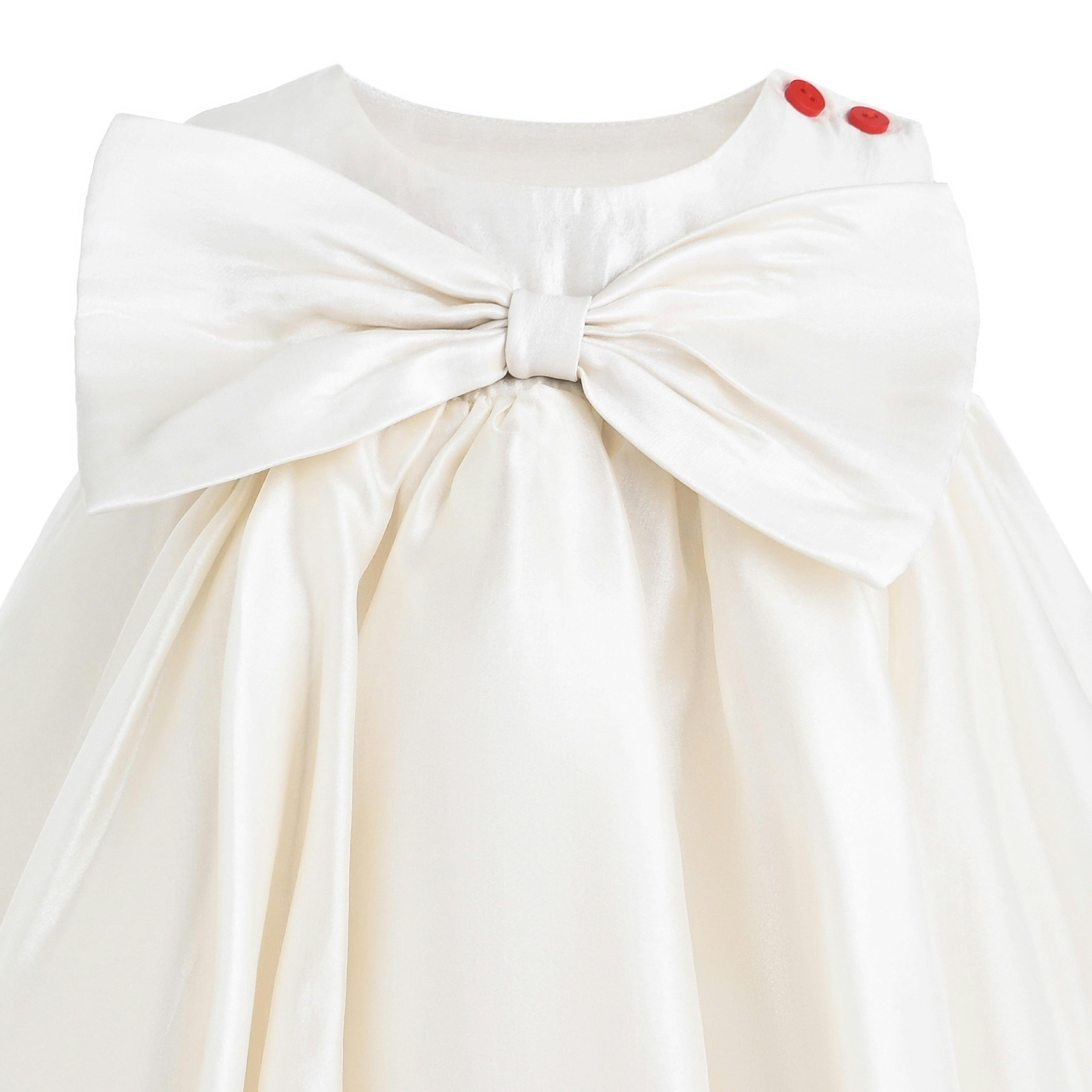 Cream Petra Bow Dress