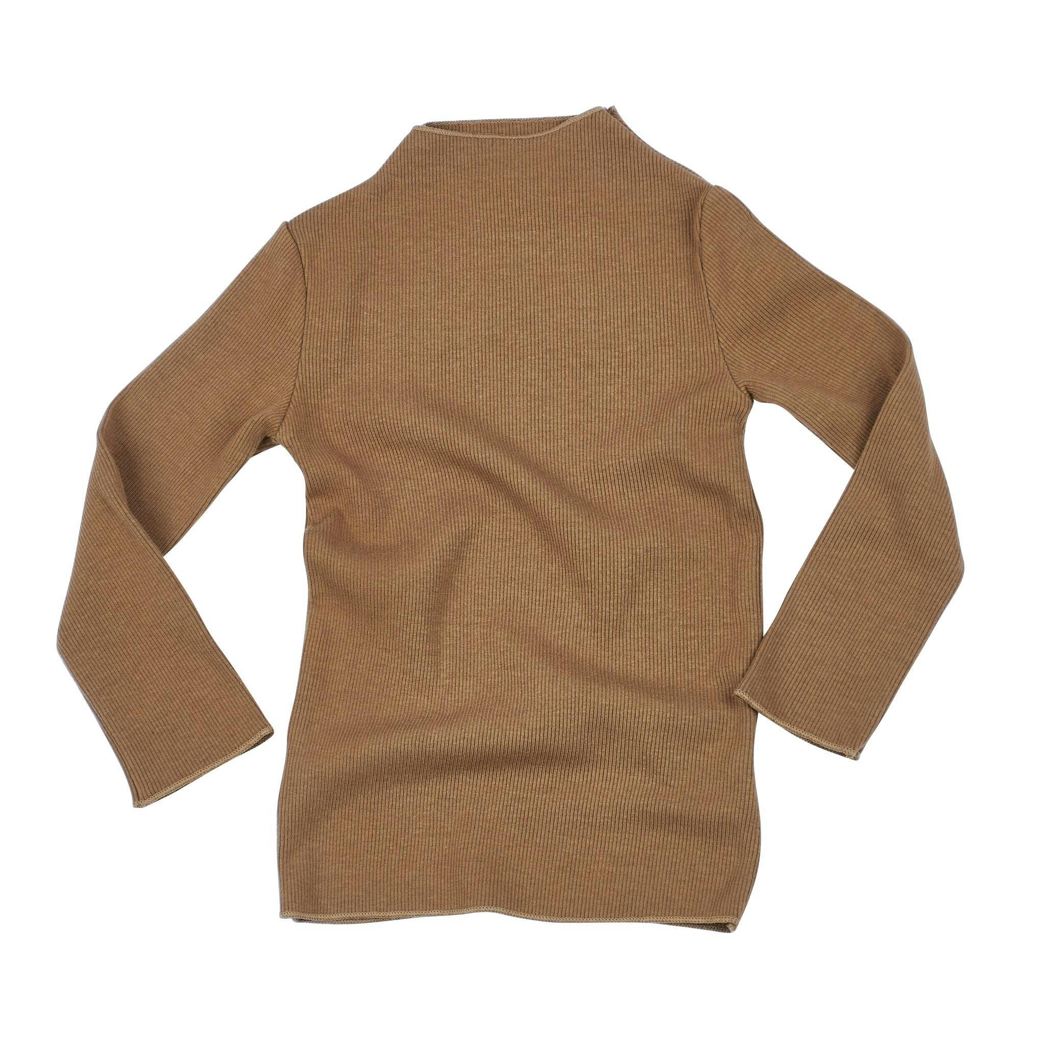 Rib Mock Neck Long Sleeve Top