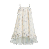 Vintage Bloom Ruffle Dress