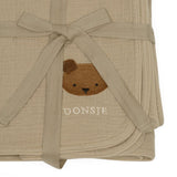 Ploekie Muslin Blanket XL | Bear | Taupe