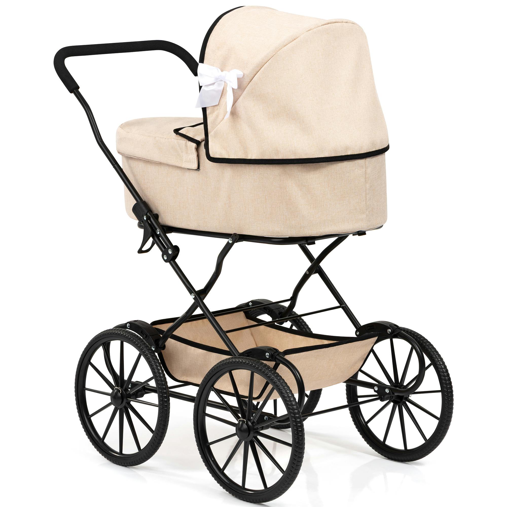 Bayer Design Dolls: Pram Classic - Beige & Black