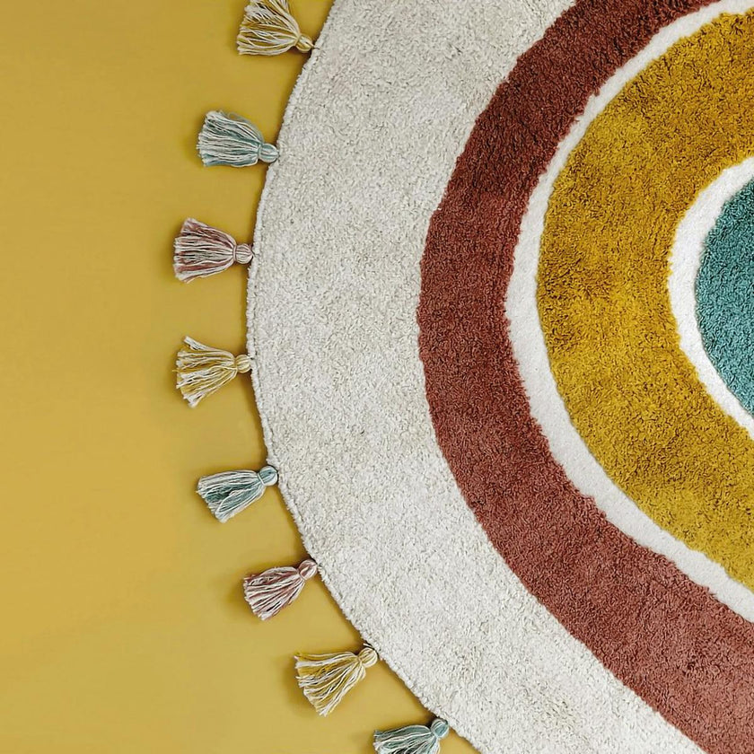 Hand-Tufted Tassel Round Rug
