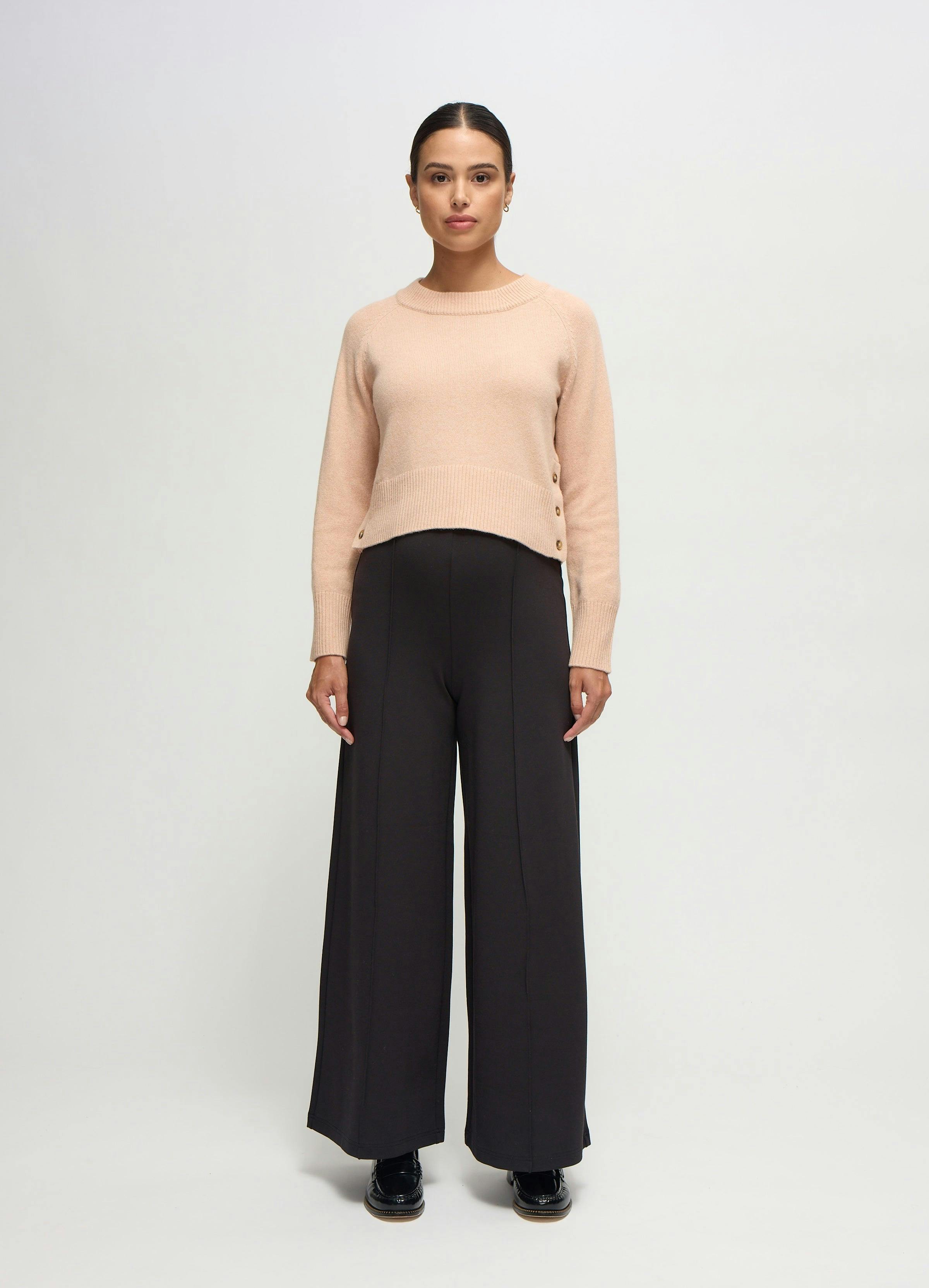 Flare Ponte Knit Maternity Pants