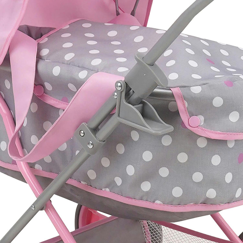 Cotton Candy Pink Baby Doll Pram Doll Accessory - Pink