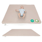 Sleepah Waterproof Vegan Leather Baby Play Mat, 50x50  - Waterproof Removable Cover
