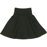 Girls Terry Ribbed Wide High Waist A-Line Short Skirt