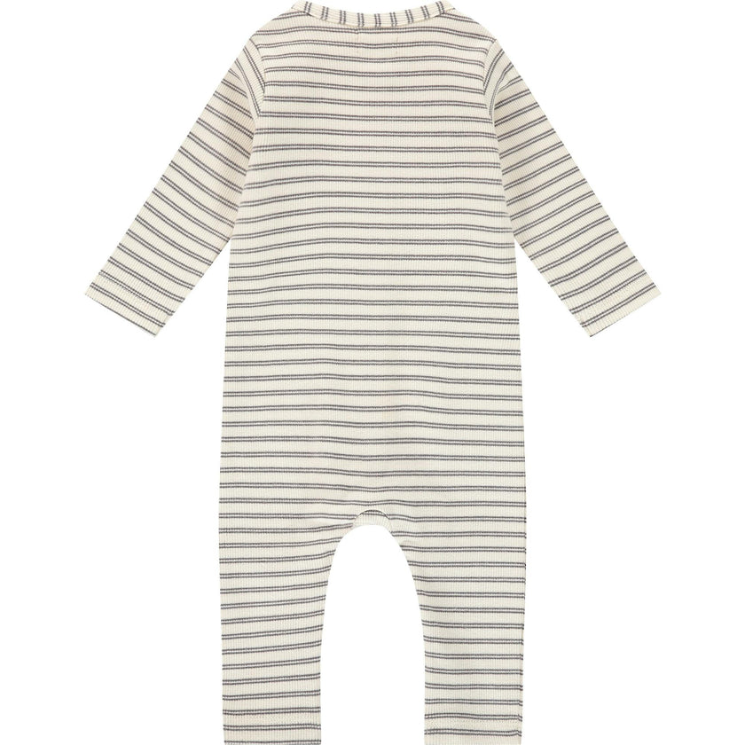 Striped Long Sleeve Romper
