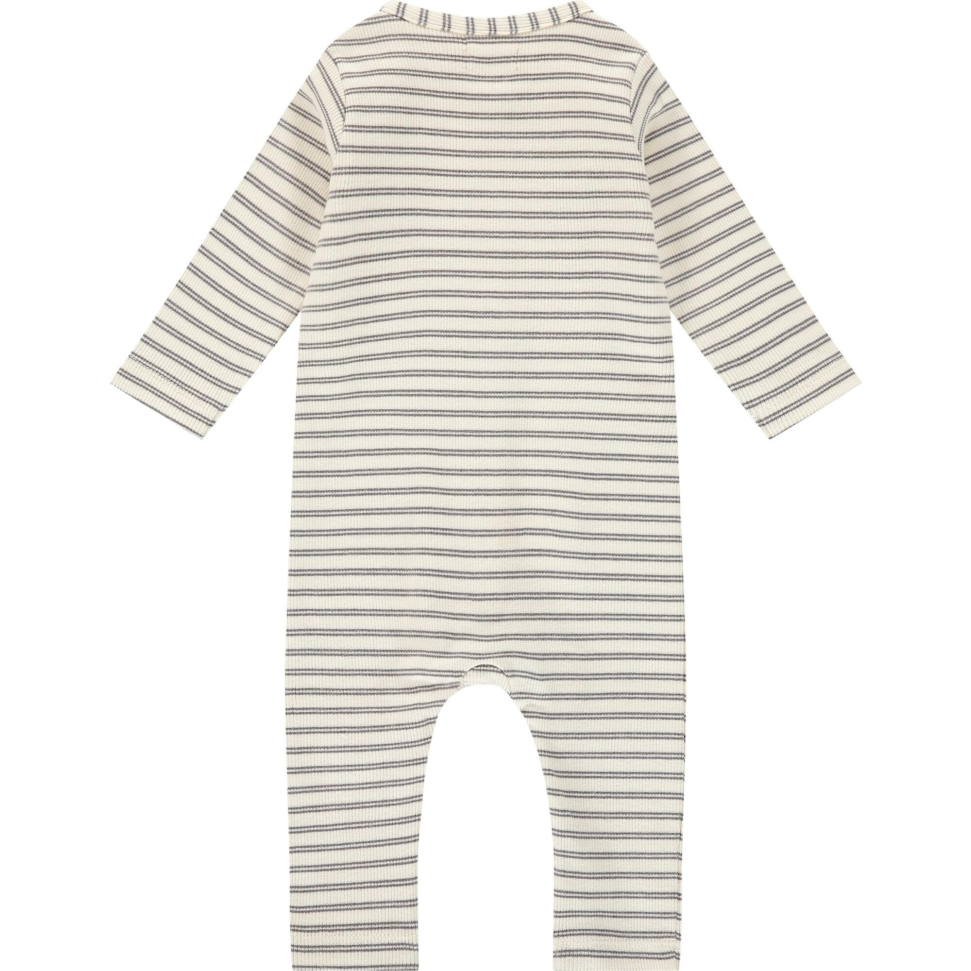 Striped Long Sleeve Romper