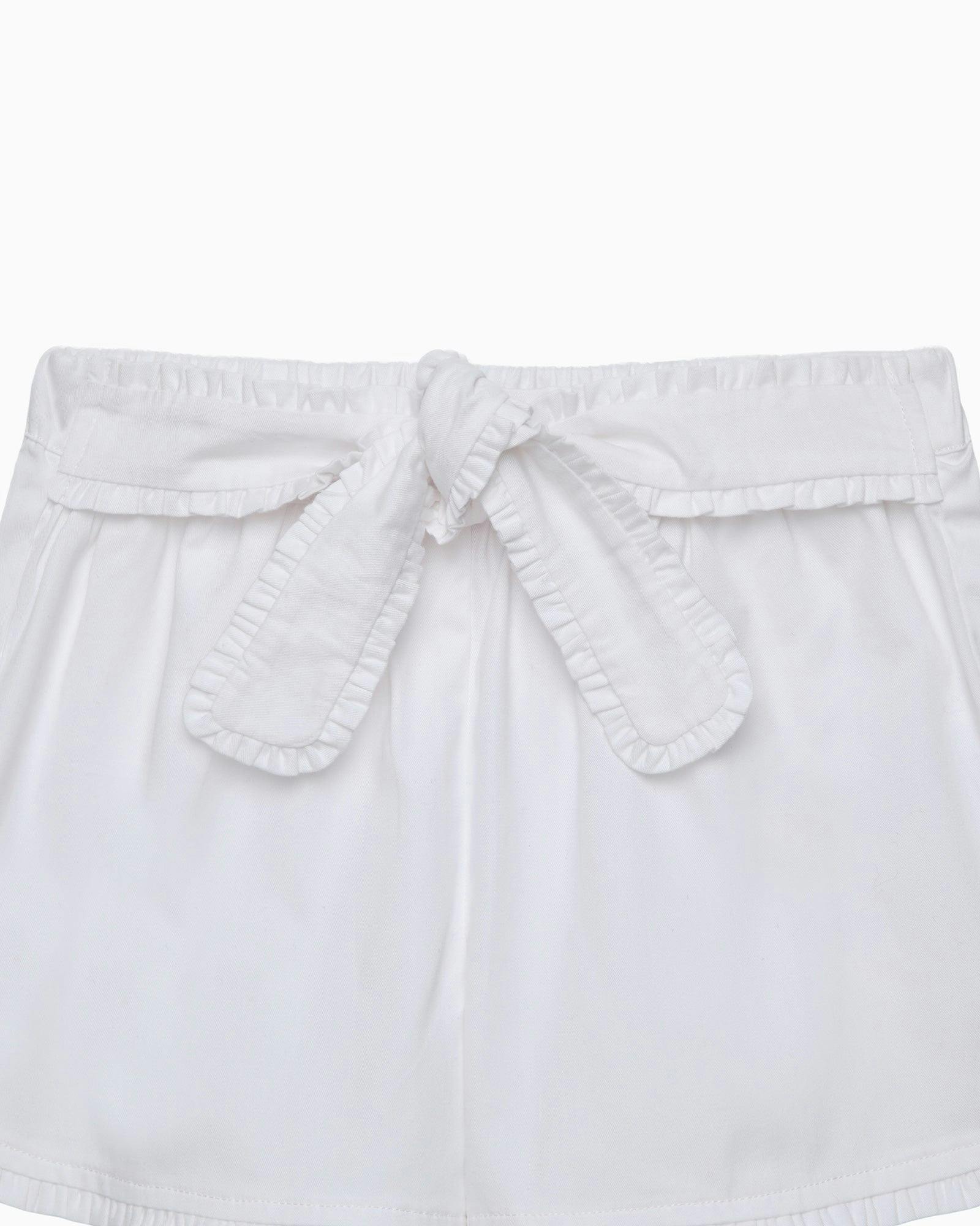 White Twill Shorts