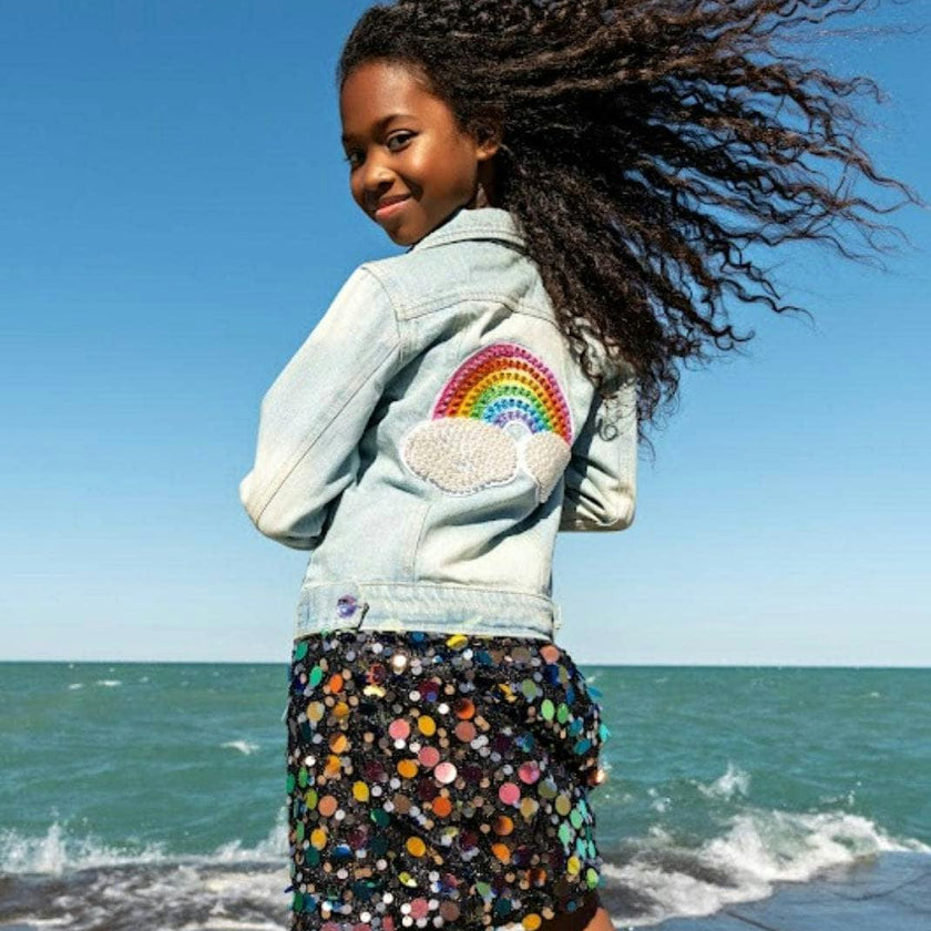 Happy Rainbow Denim Jacket