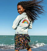 Happy Rainbow Denim Jacket
