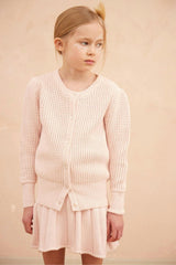 Waffle Knit Cardigan | Blush