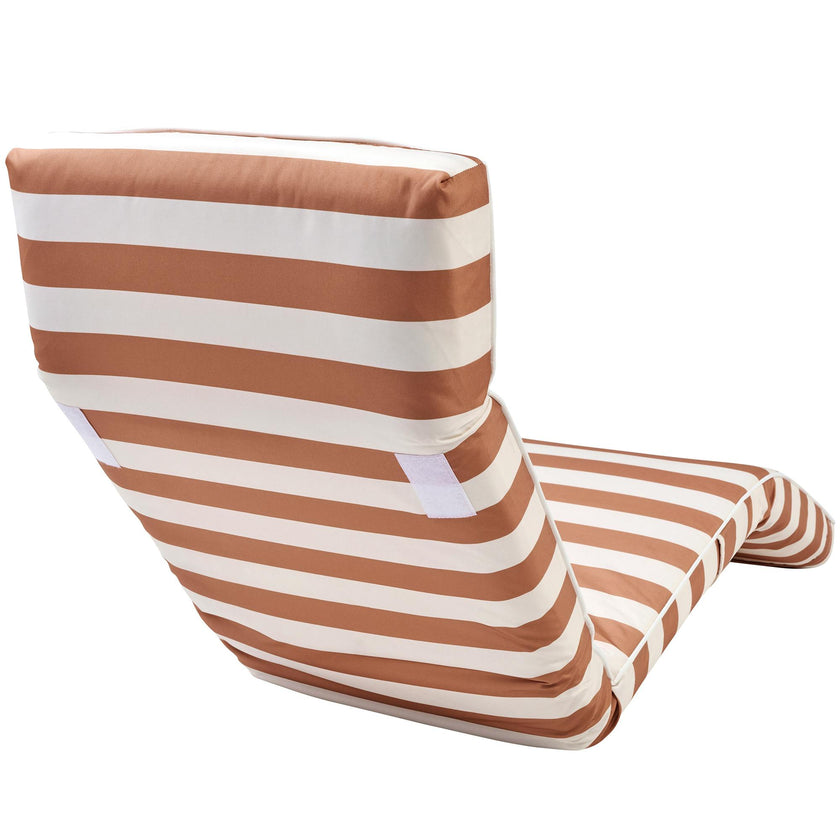 The Lounger Chair: Tierra Clay Stripe